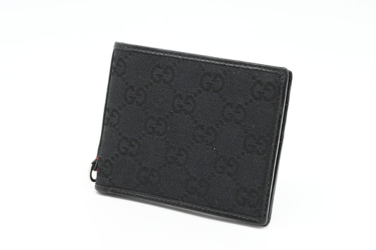 Gucci Bifold Wallet in GG Black Canvas