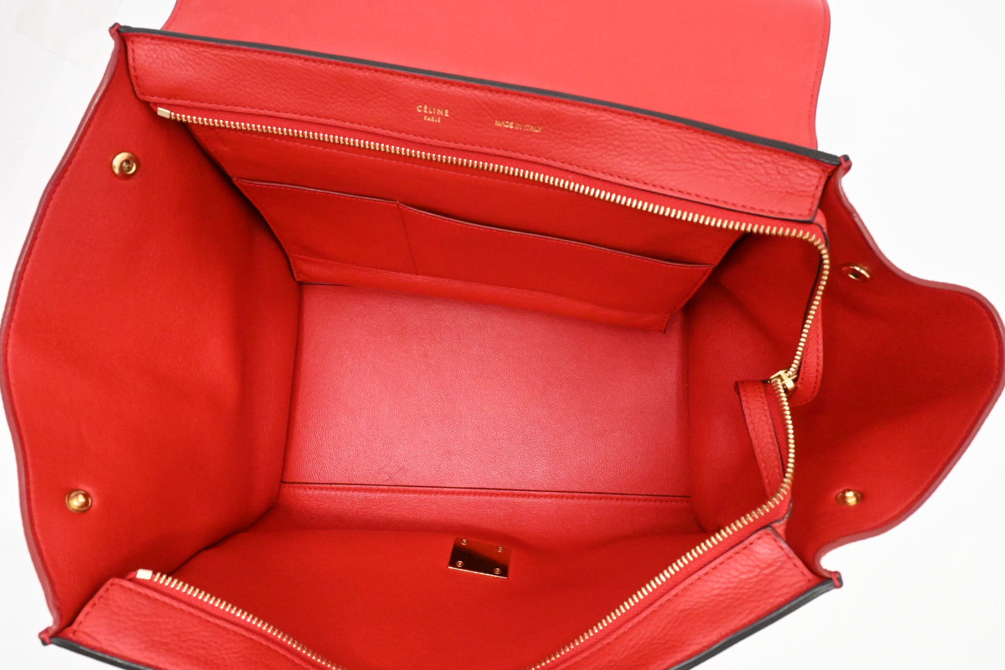 Celine Trapeze in Red Leather