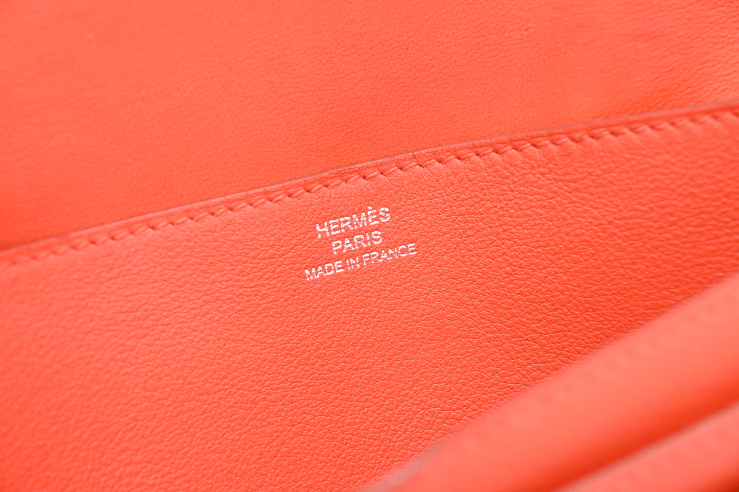 Hermes Dogon Wallet in Blood Orange Leather