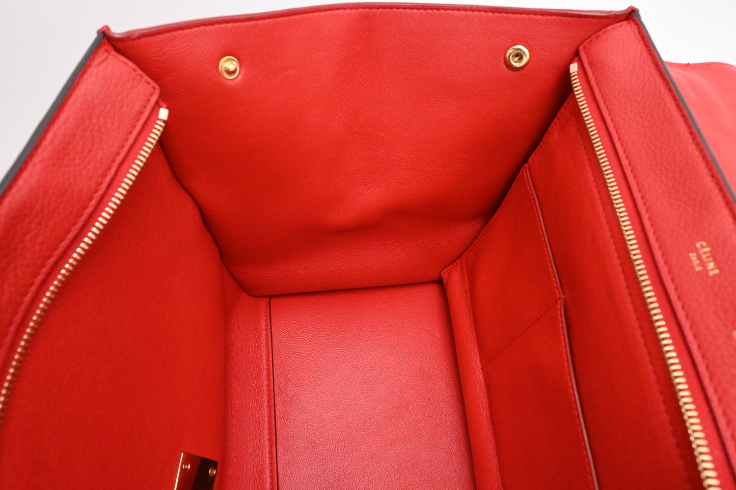 Celine Trapeze in Red Leather