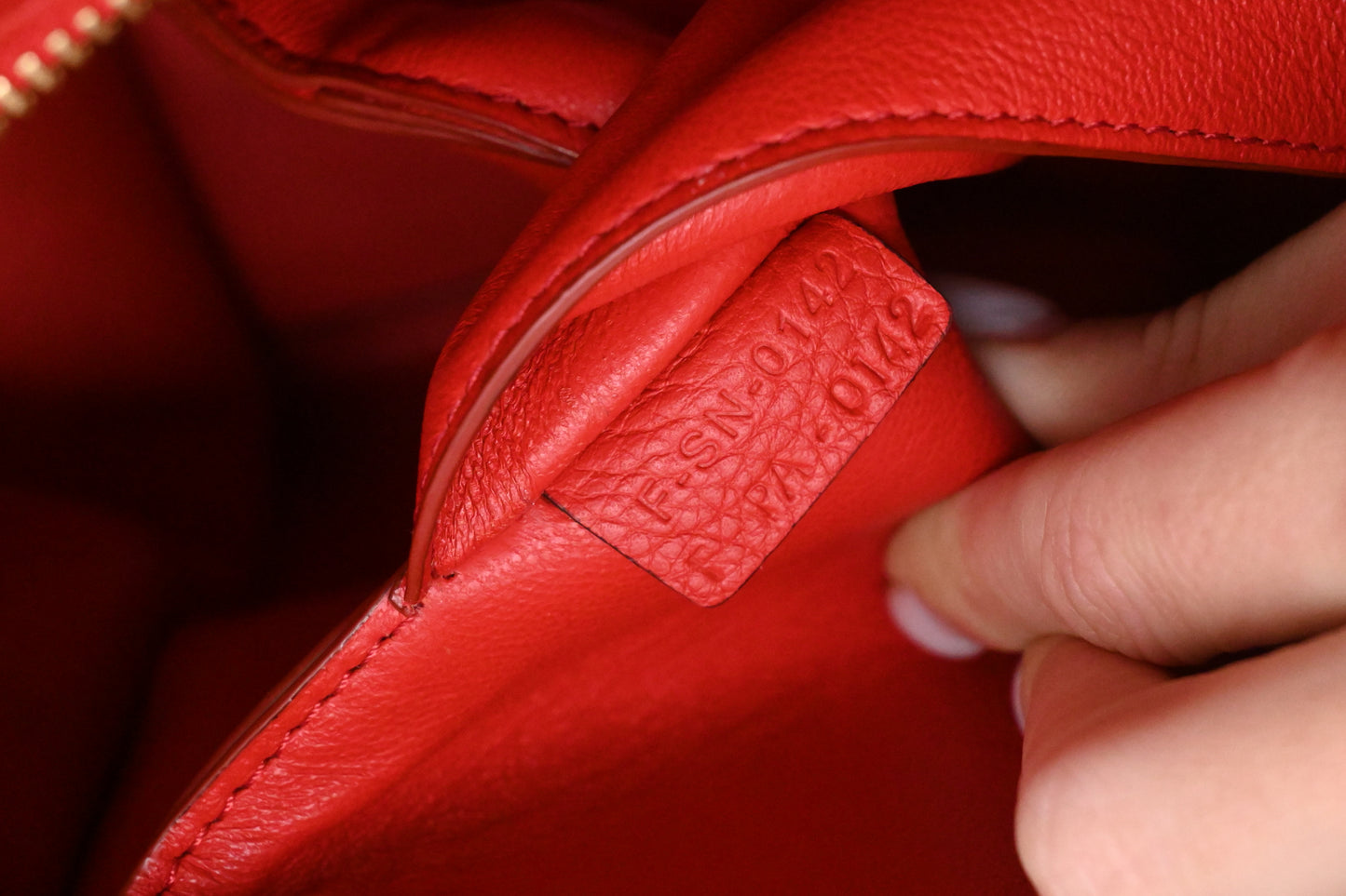 Celine Trapeze in Red Leather