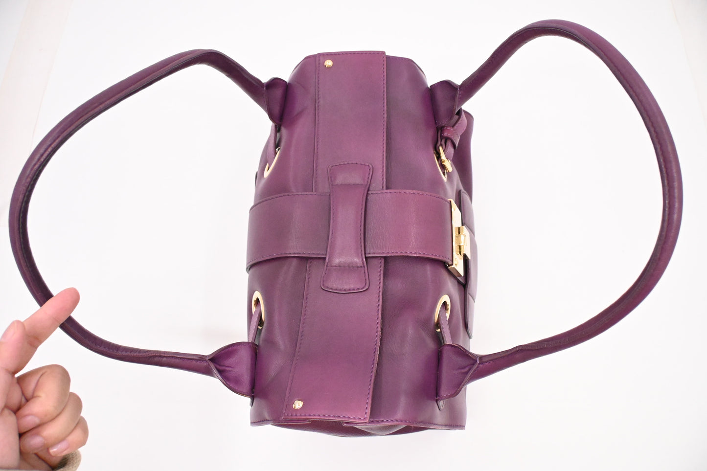 Jimmy Choo Rosalie Shoulder Bag in Purple Leather