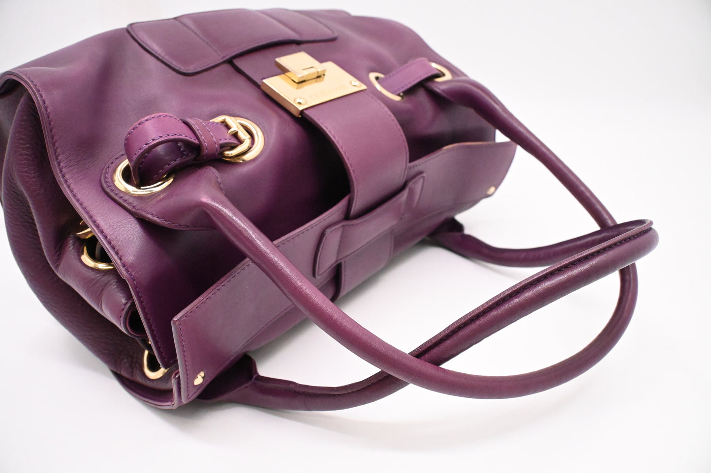 Jimmy Choo Rosalie Shoulder Bag in Purple Leather