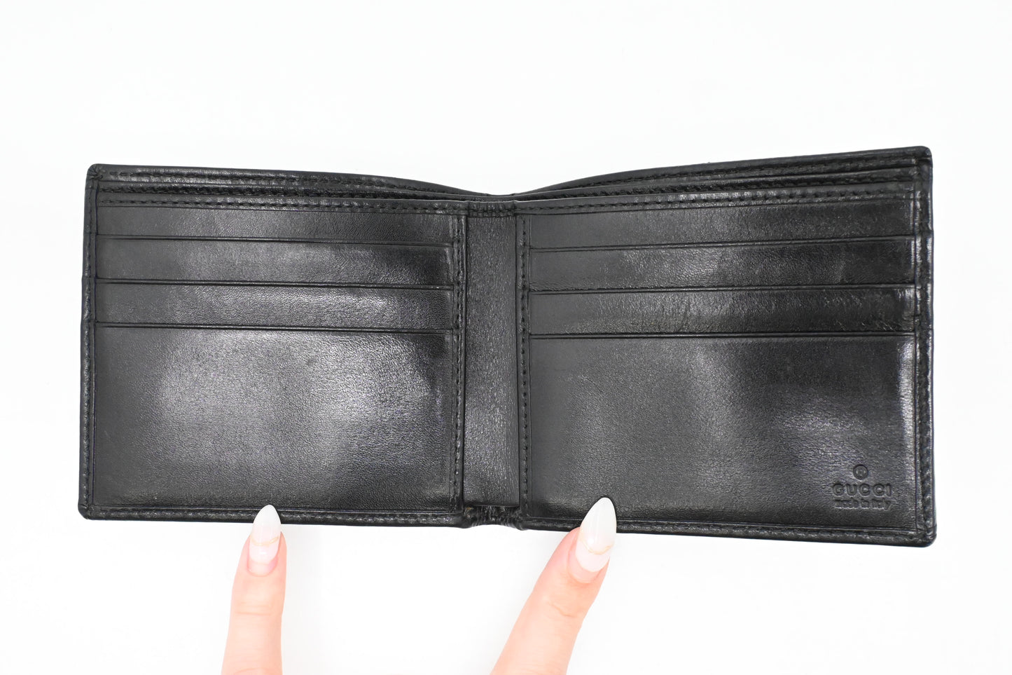 Gucci Bifold Wallet in GG Black Canvas