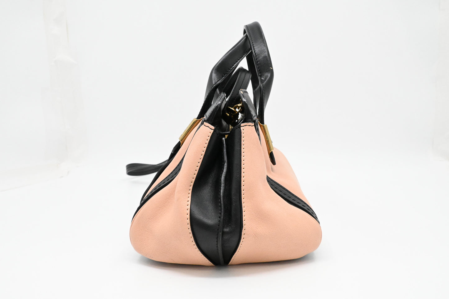 Chloe Alice Bag in Pink and Black Leather