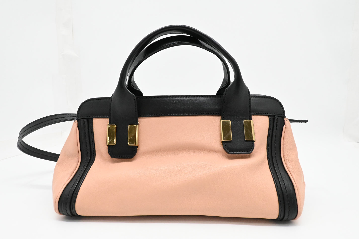 Chloe Alice Bag in Pink and Black Leather