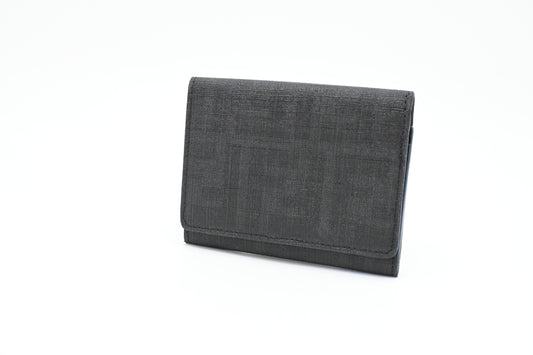 Fendi Card Case in Black Zucca Canvas