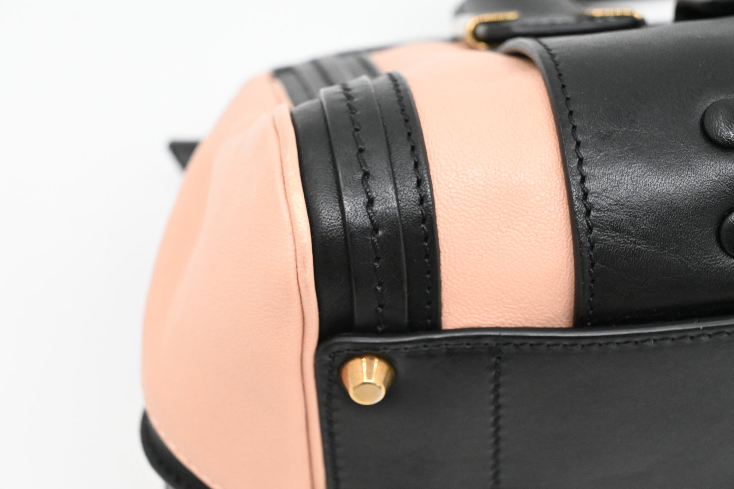 Chloe Alice Bag in Pink and Black Leather