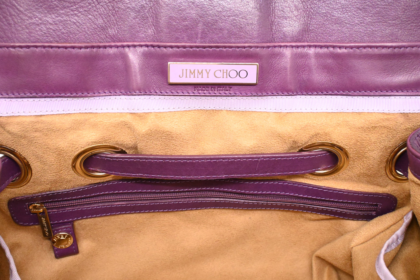 Jimmy Choo Rosalie Shoulder Bag in Purple Leather