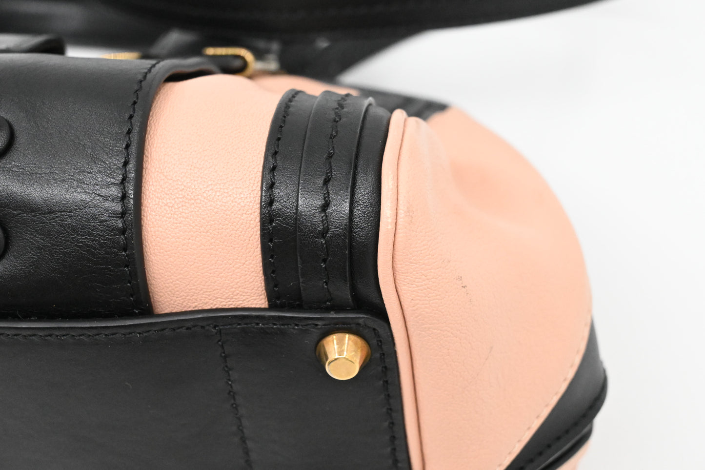Chloe Alice Bag in Pink and Black Leather