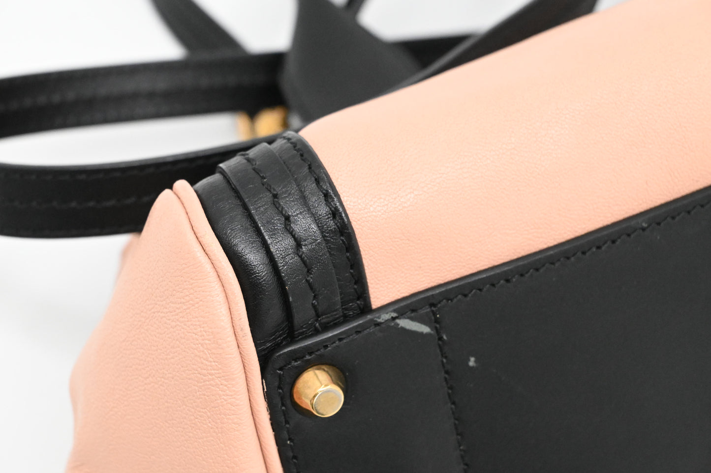 Chloe Alice Bag in Pink and Black Leather