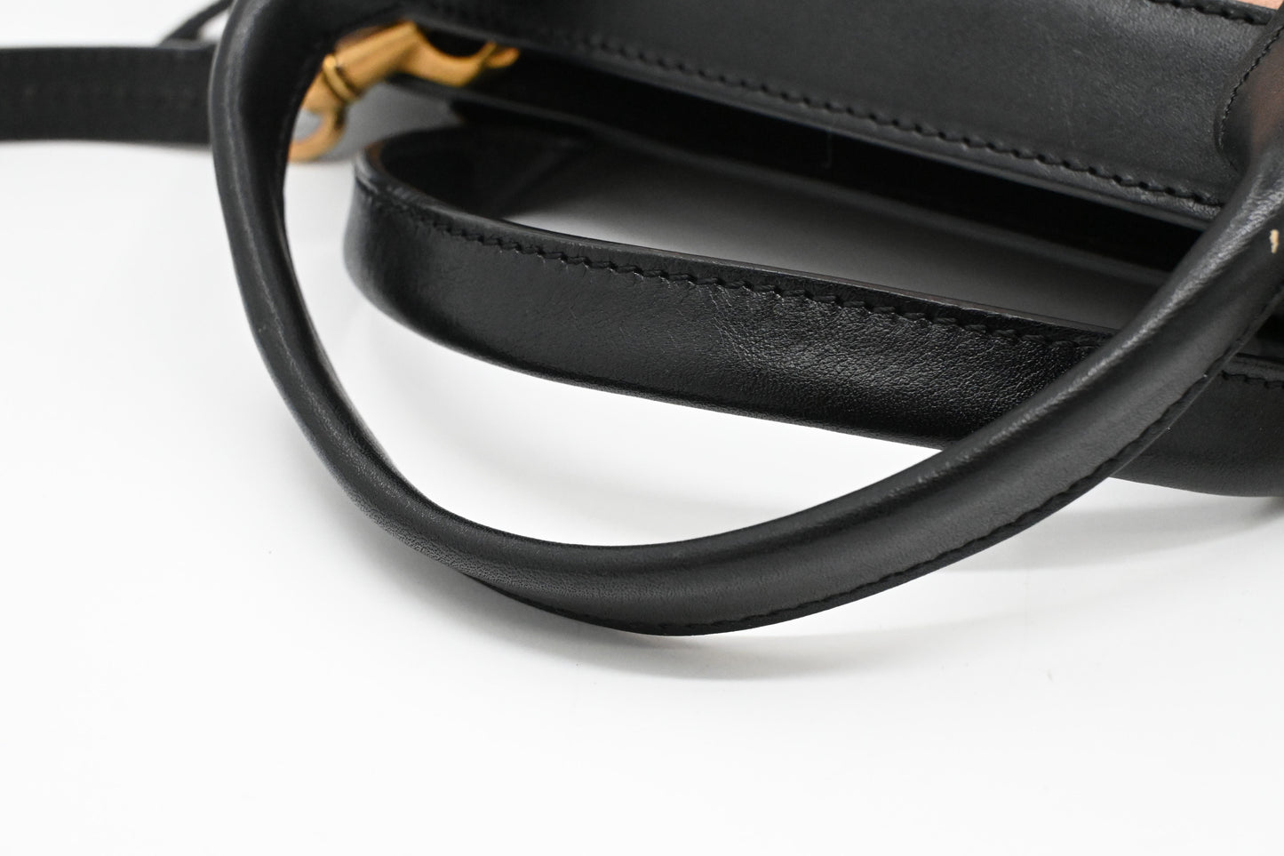 Chloe Alice Bag in Pink and Black Leather