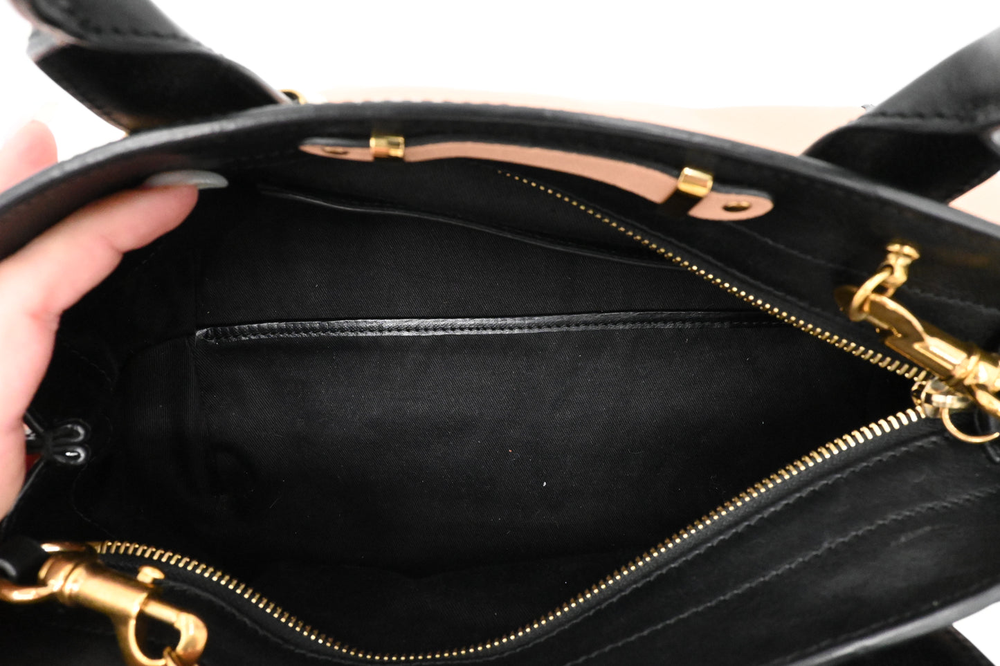 Chloe Alice Bag in Pink and Black Leather