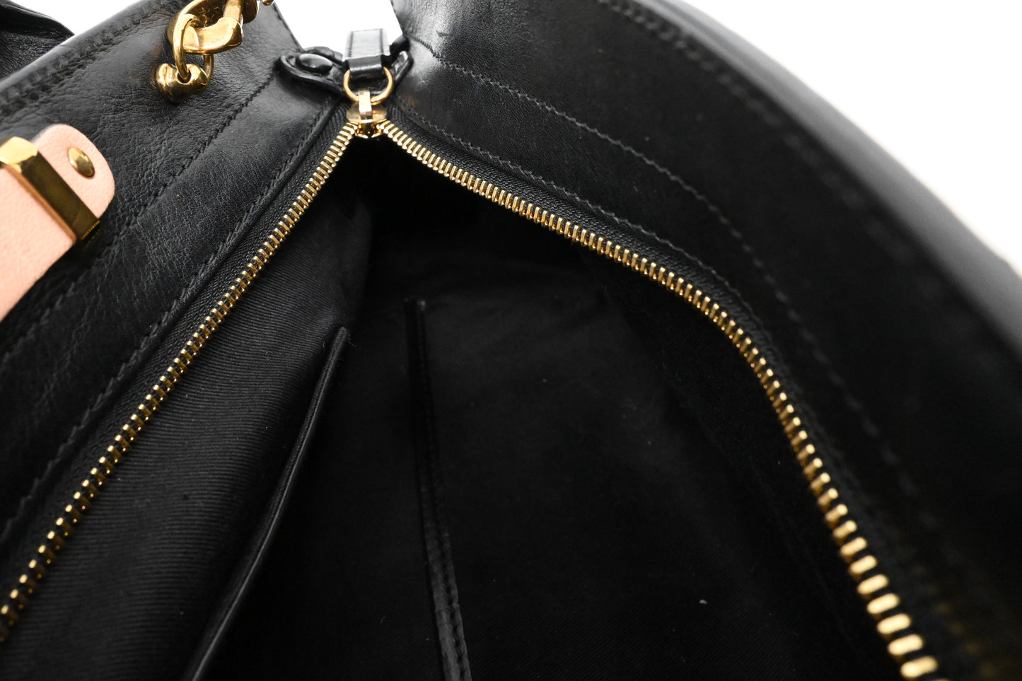 Chloe Alice Bag in Pink and Black Leather