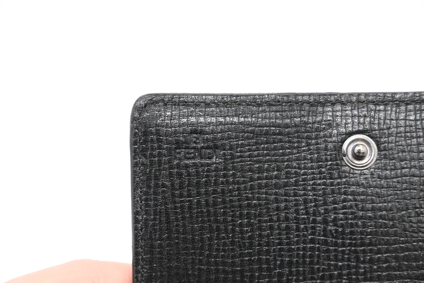 Fendi Card Case in Black Zucca Canvas