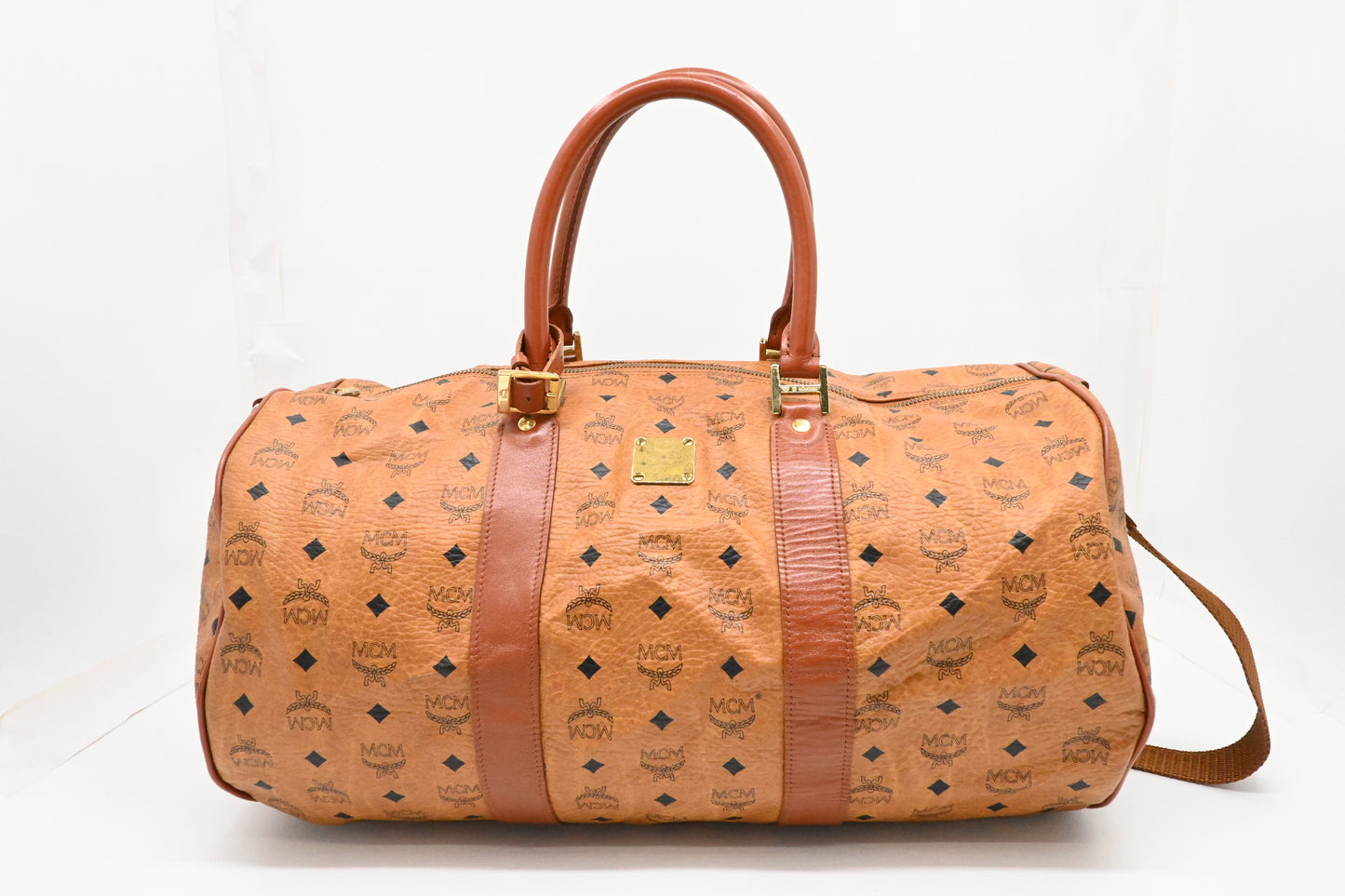 MCM Travel Bag in Cognac Visetos Canvas