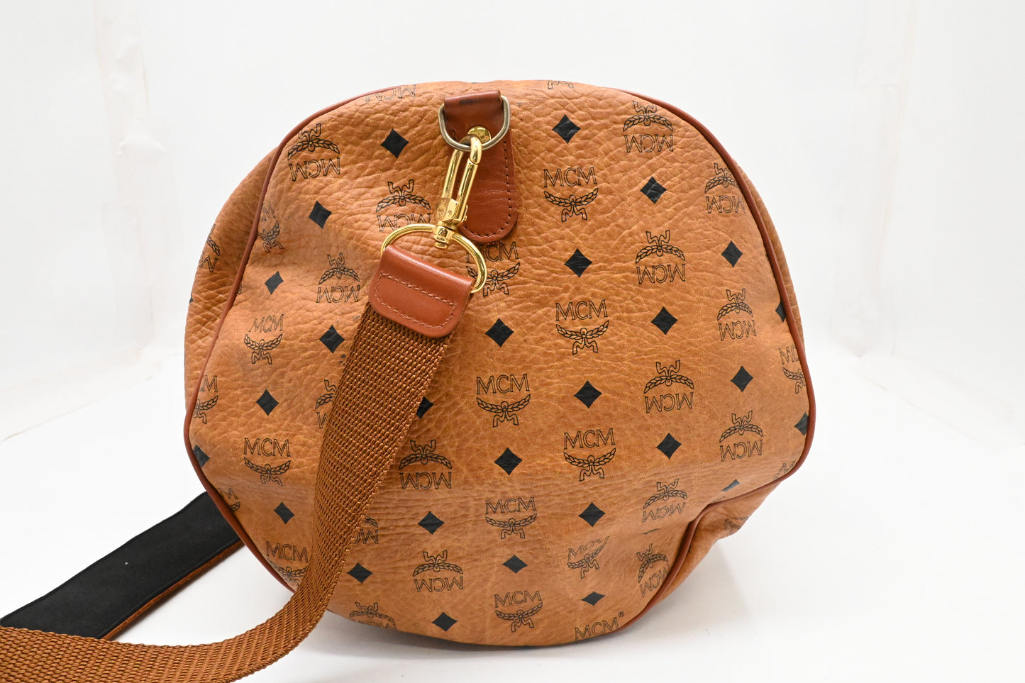 MCM Travel Bag in Cognac Visetos Canvas