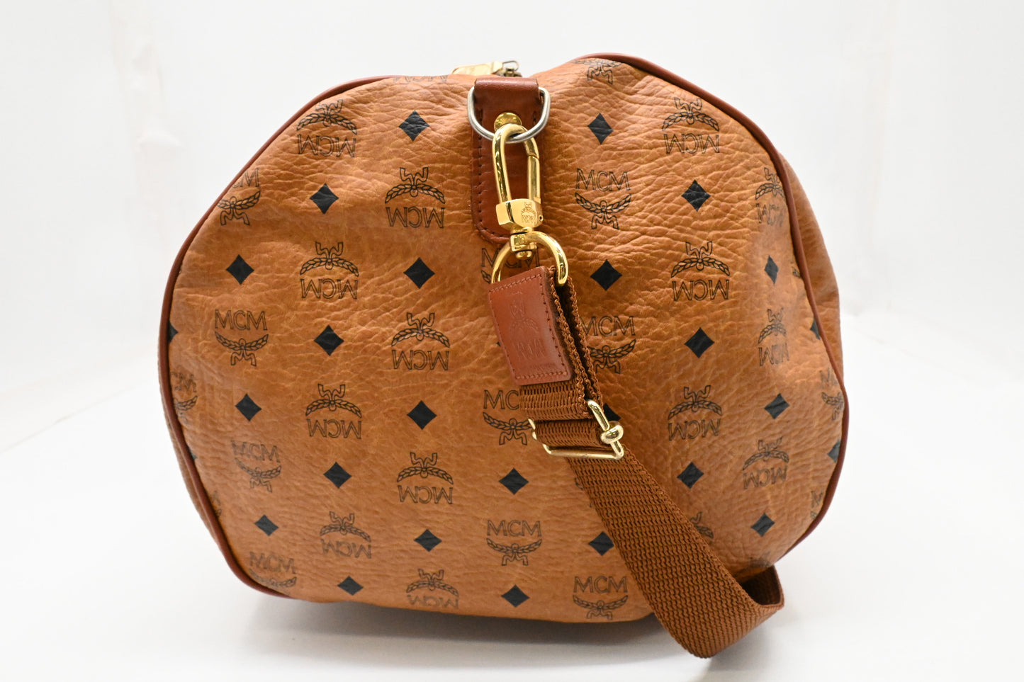 MCM Travel Bag in Cognac Visetos Canvas
