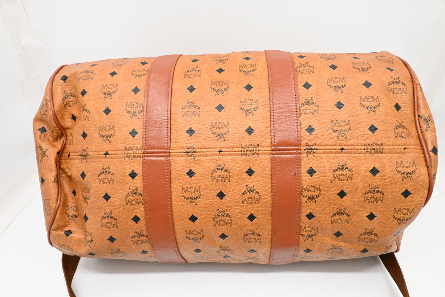 MCM Travel Bag in Cognac Visetos Canvas