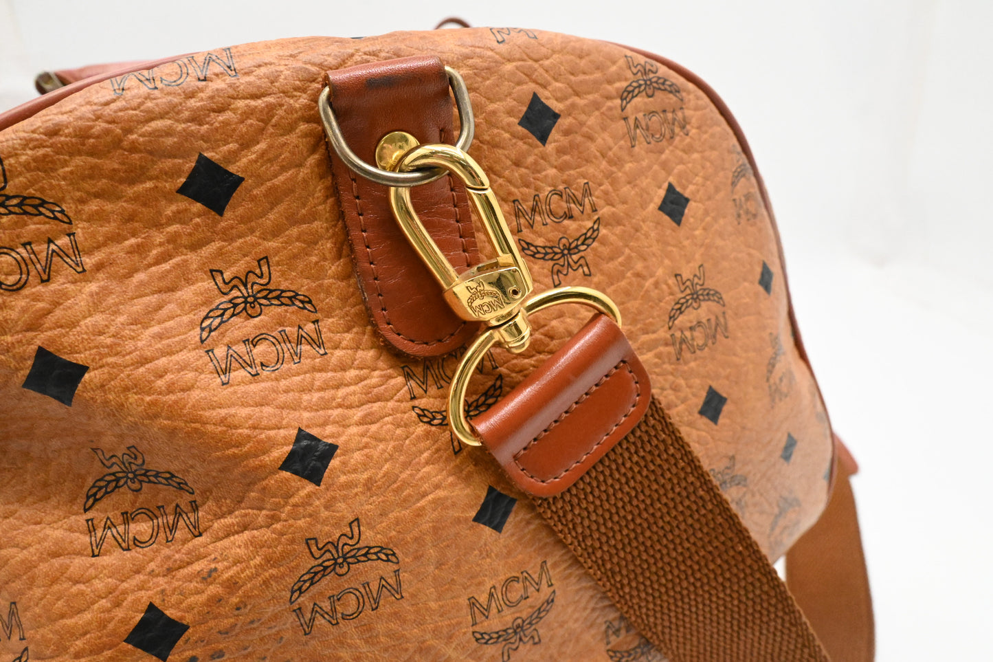 MCM Travel Bag in Cognac Visetos Canvas