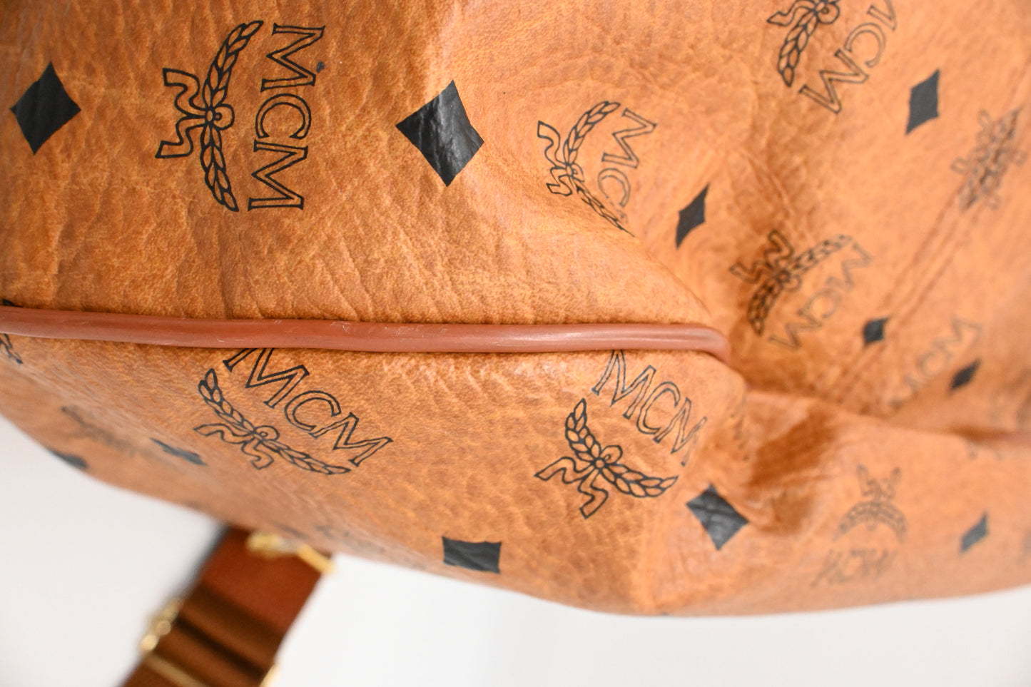MCM Travel Bag in Cognac Visetos Canvas