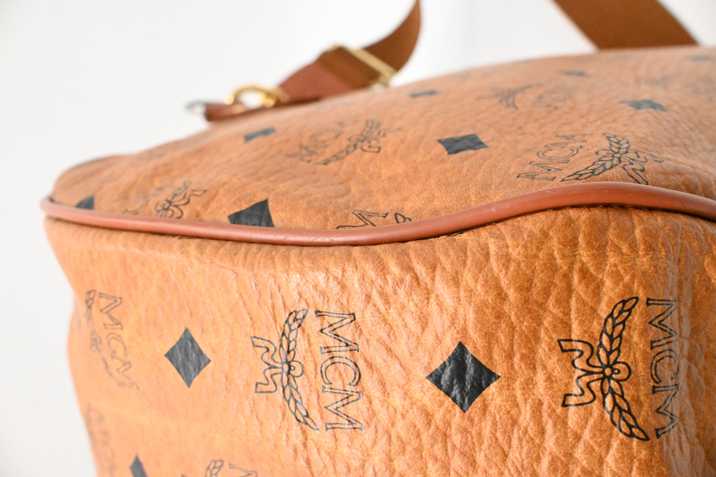 MCM Travel Bag in Cognac Visetos Canvas