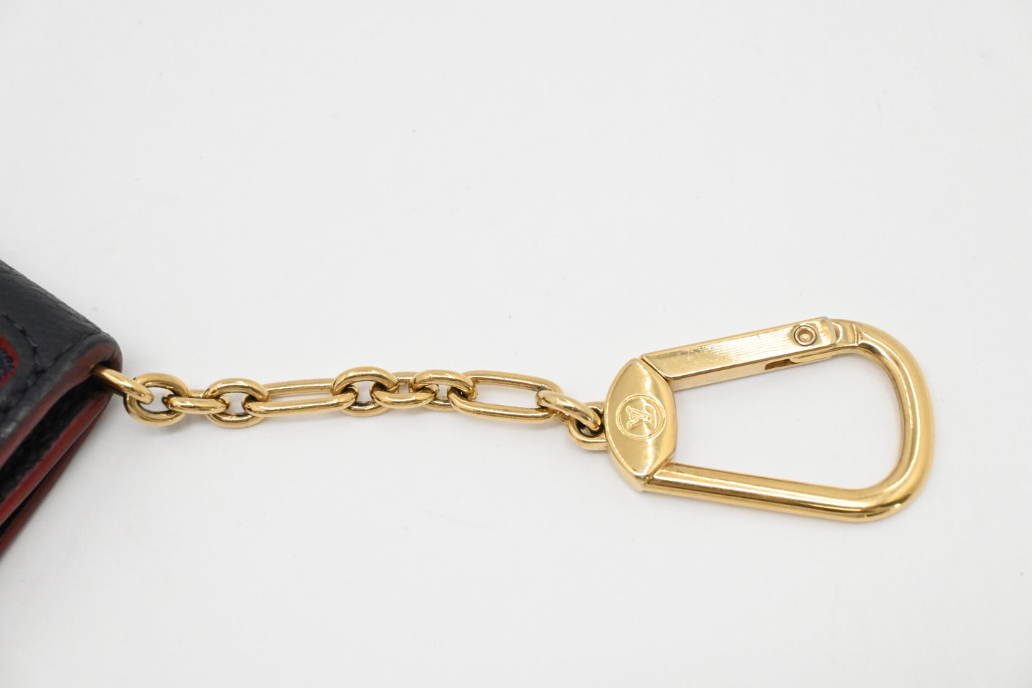 Louis Vuitton Pochette Cles in Marine Rouge Empreinte Leather