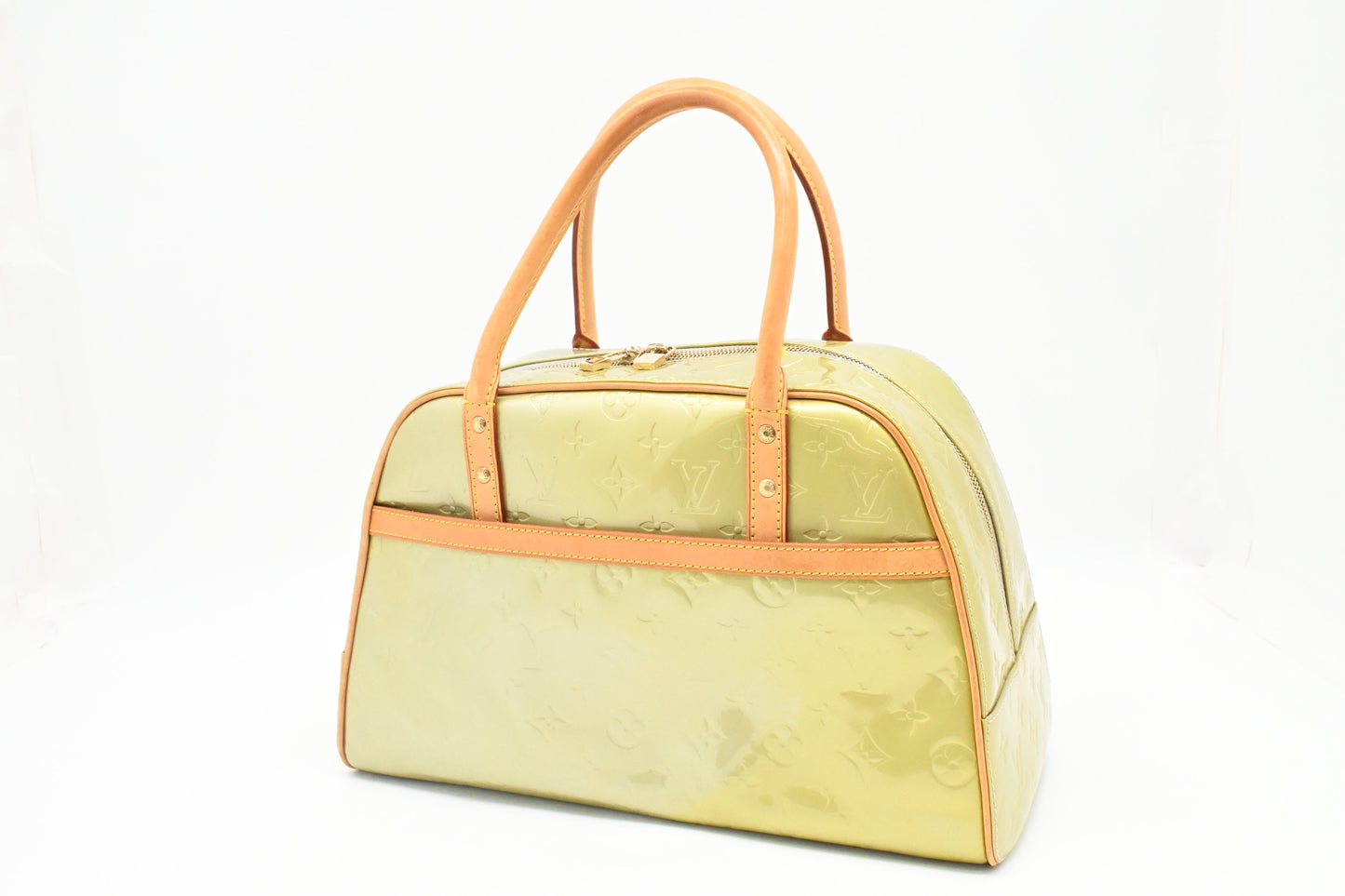 Louis Vuitton Tompkins in Green Metallic Vernis Leather