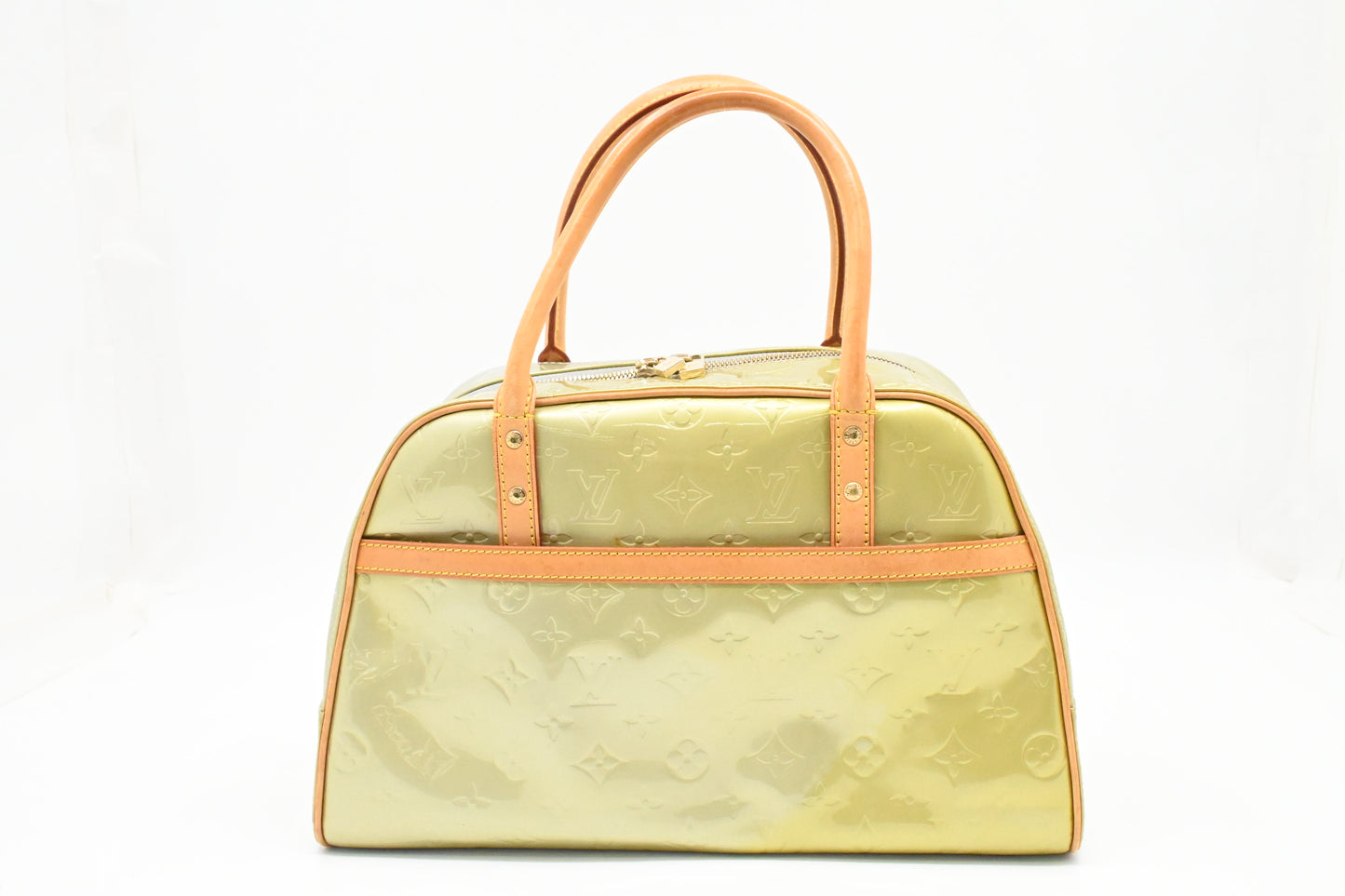 Louis Vuitton Tompkins in Green Metallic Vernis Leather