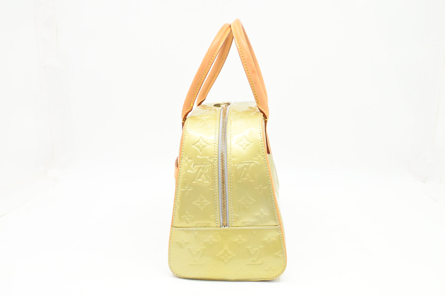 Louis Vuitton Tompkins in Green Metallic Vernis Leather