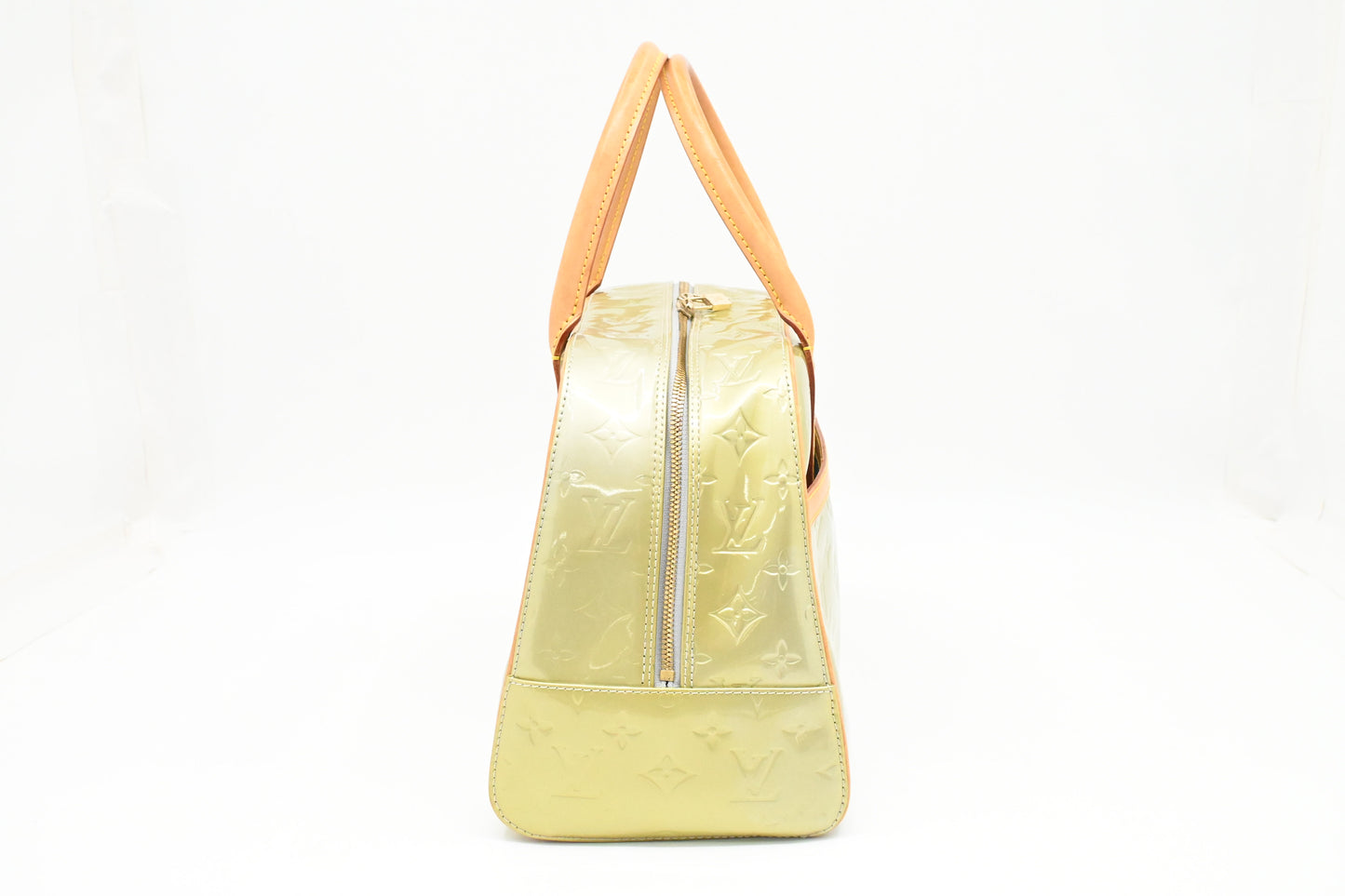 Louis Vuitton Tompkins in Green Metallic Vernis Leather