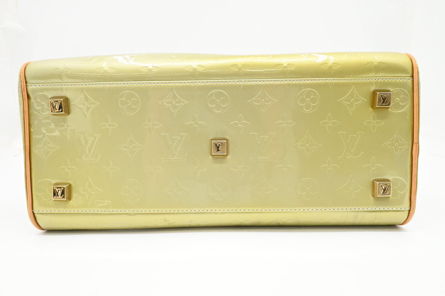 Louis Vuitton Tompkins in Green Metallic Vernis Leather