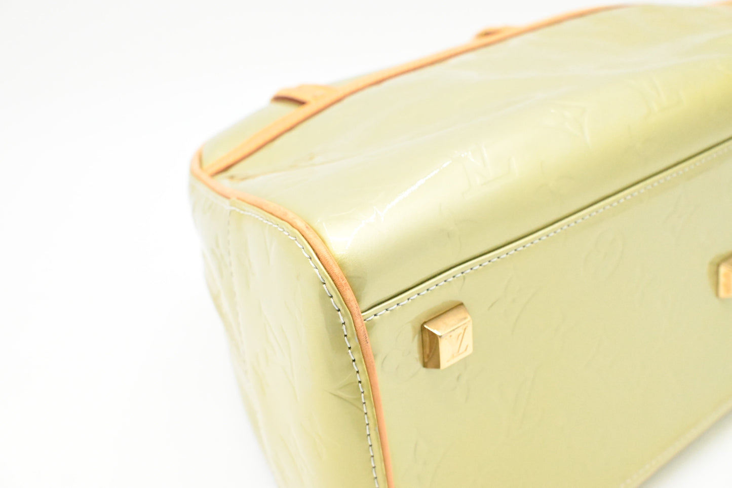 Louis Vuitton Tompkins in Green Metallic Vernis Leather