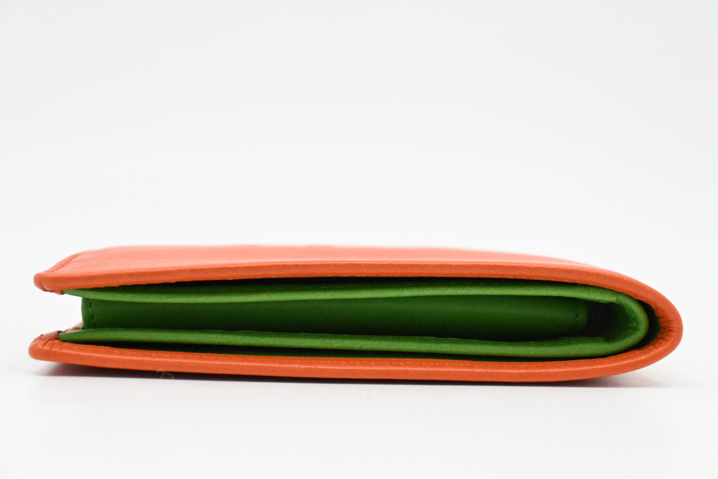 Dior Wallet in Orange Leather