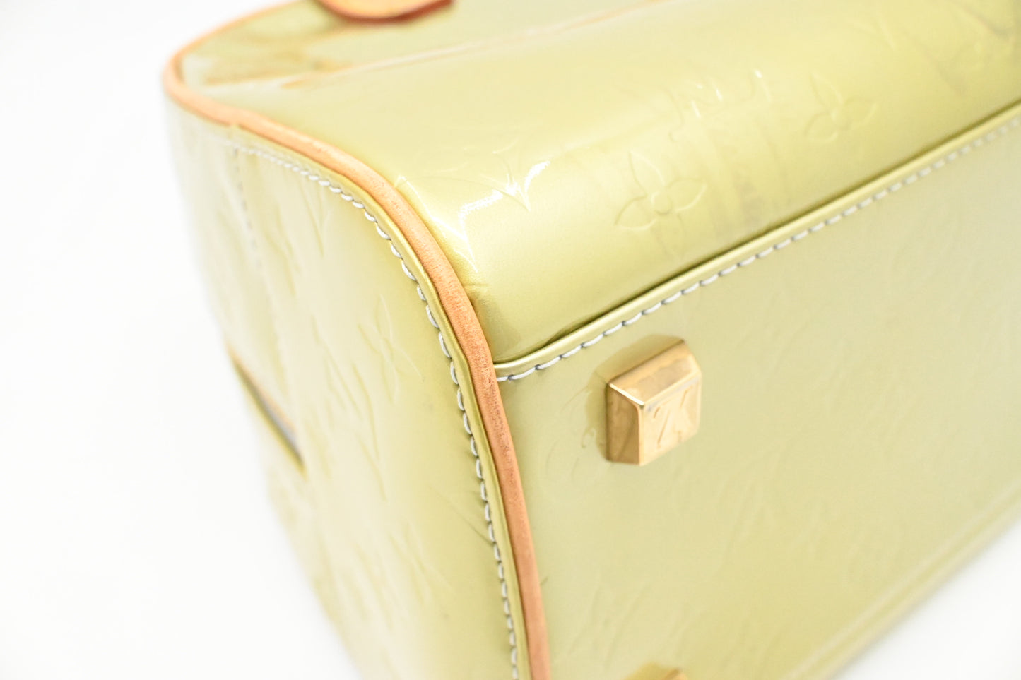 Louis Vuitton Tompkins in Green Metallic Vernis Leather