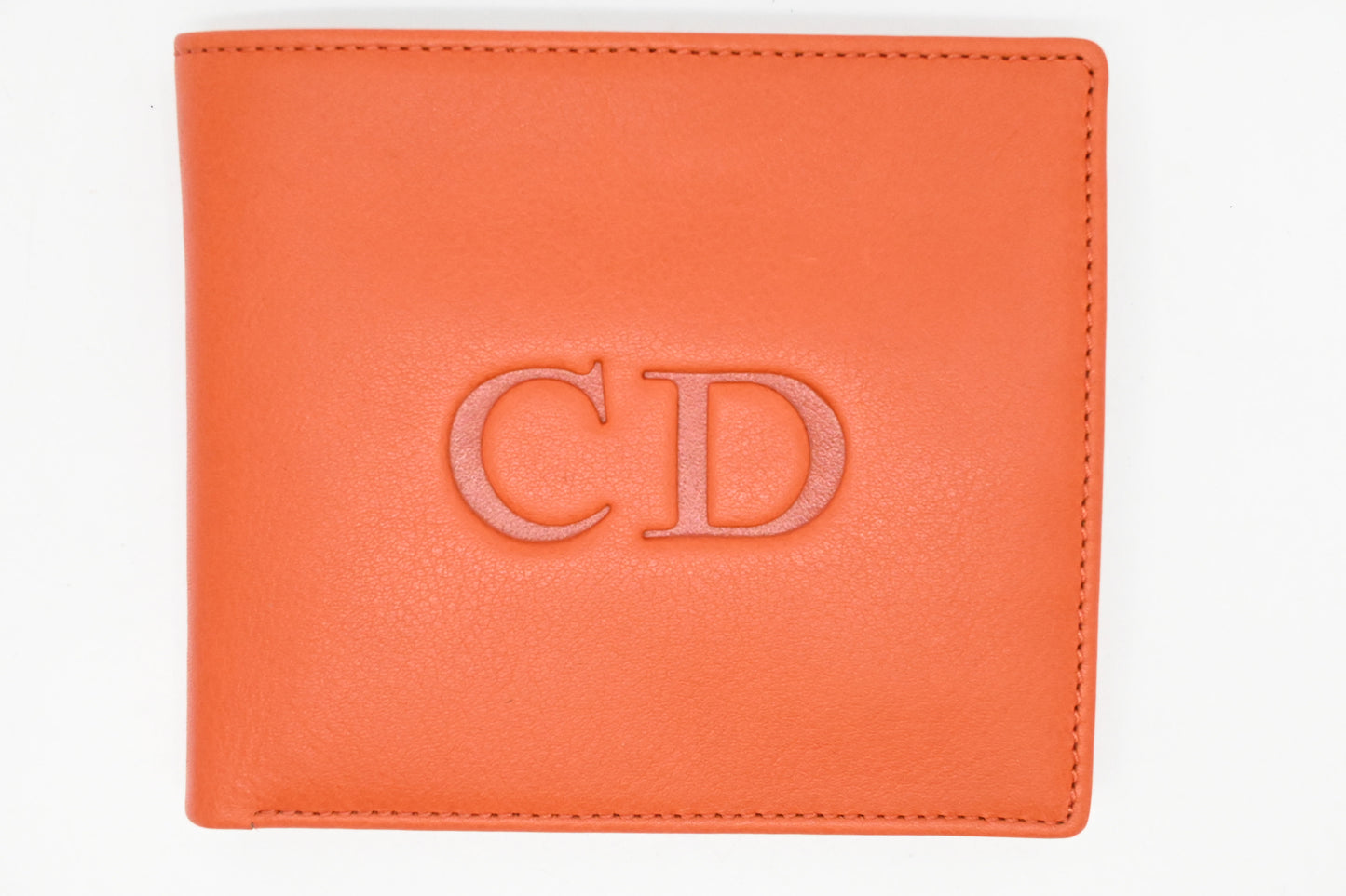 Dior Wallet in Orange Leather