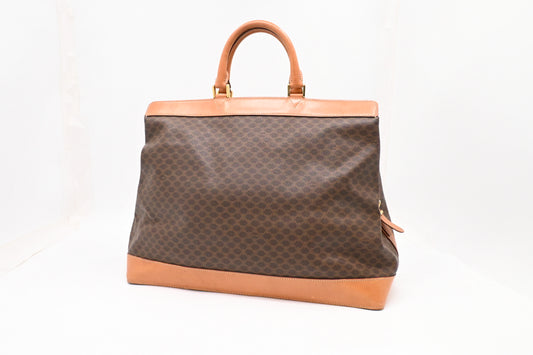 Celine Travel Bag in Brown Macadam Canvas