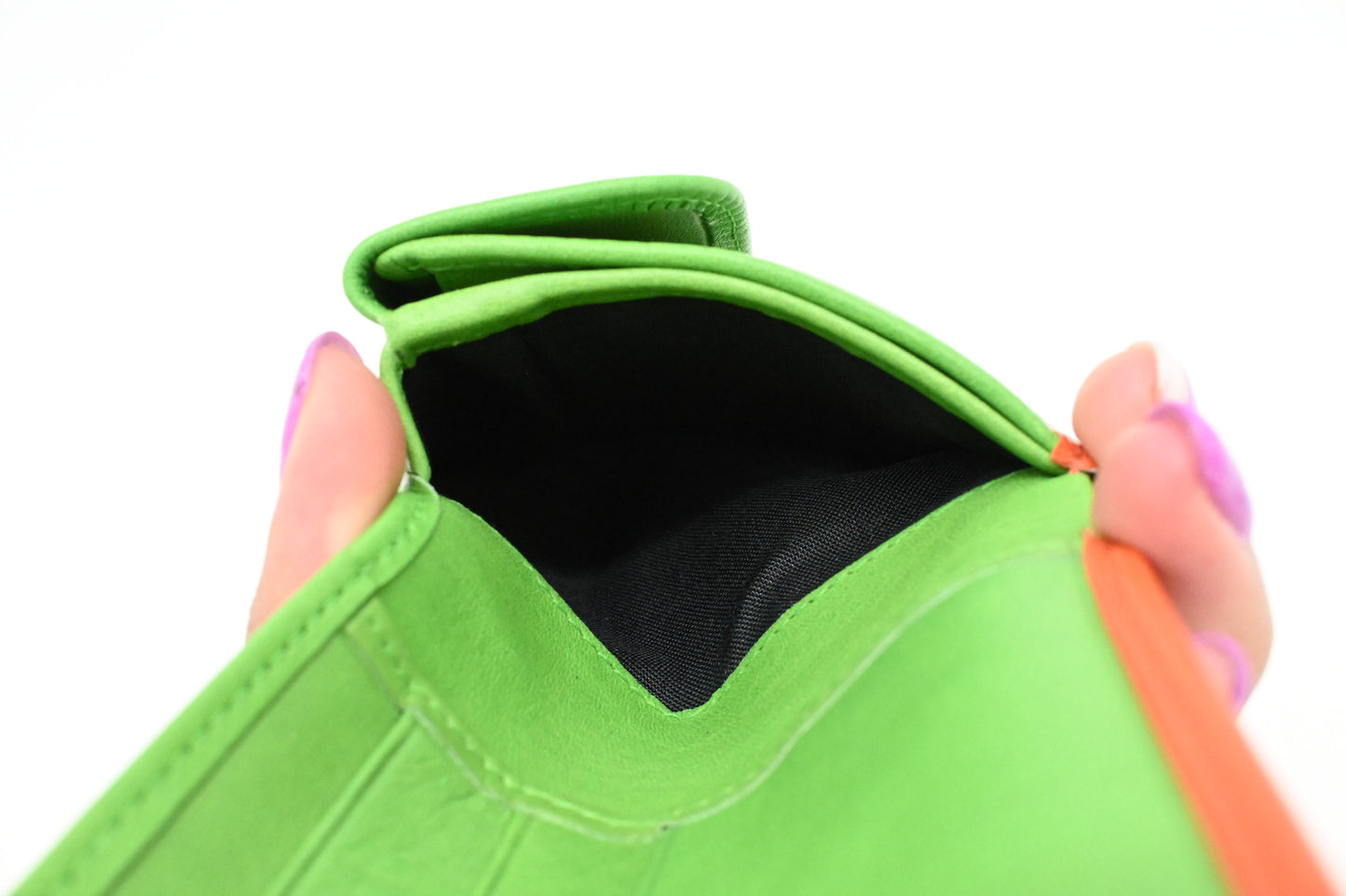 Dior Wallet in Orange Leather