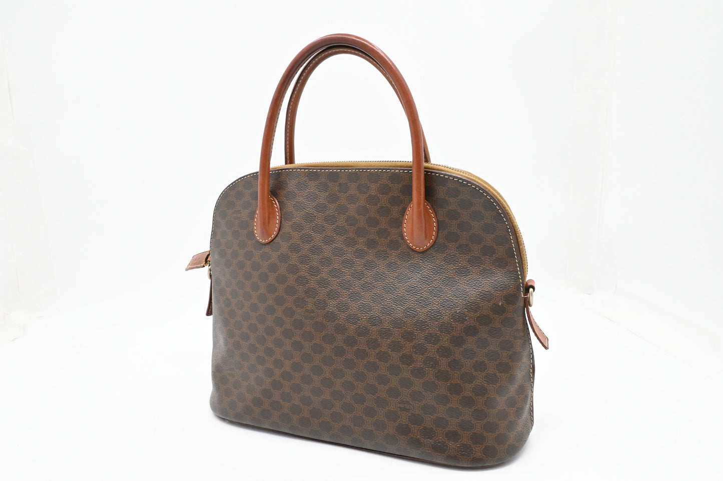 Celine Handbag in Brown Macadam Canvas