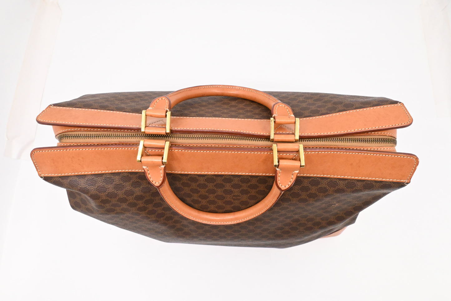 Celine Travel Bag in Brown Macadam Canvas