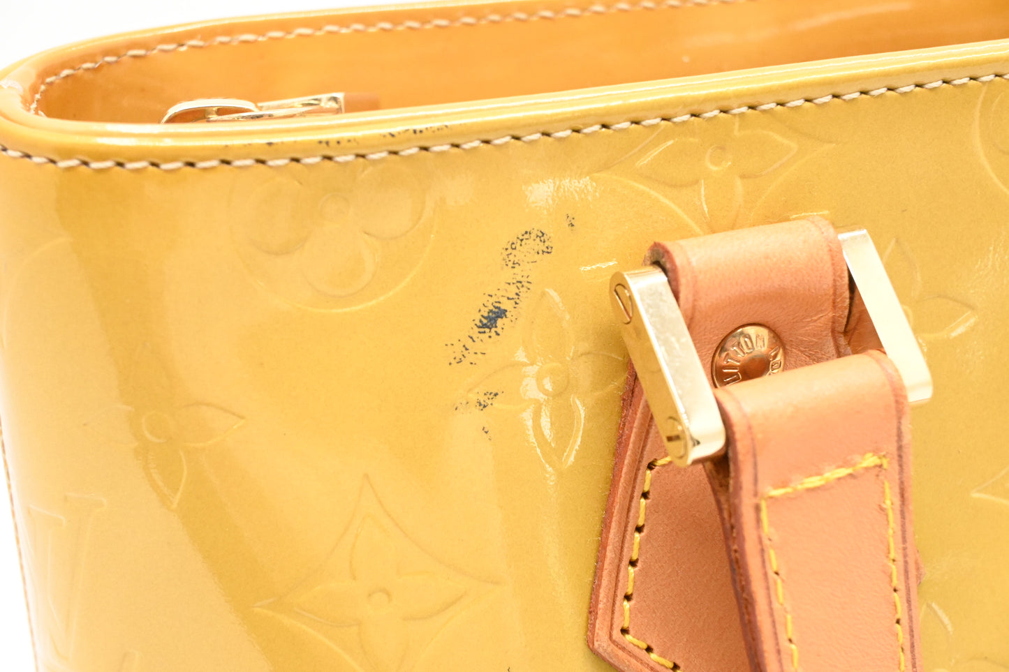 Louis Vuitton Houston in Yellow Vernis Leather