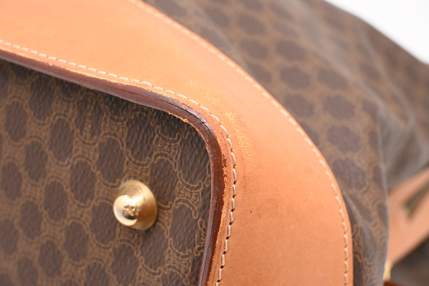 Celine Travel Bag in Brown Macadam Canvas