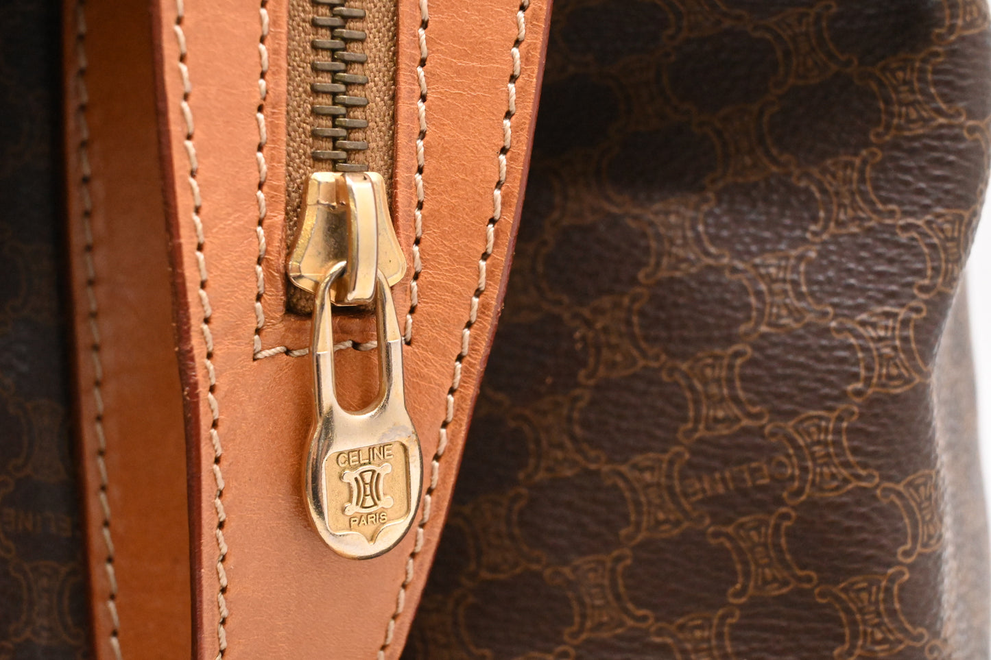 Celine Travel Bag in Brown Macadam Canvas