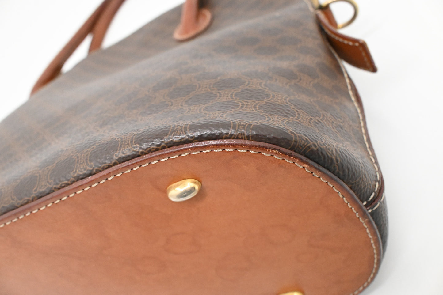Celine Handbag in Brown Macadam Canvas
