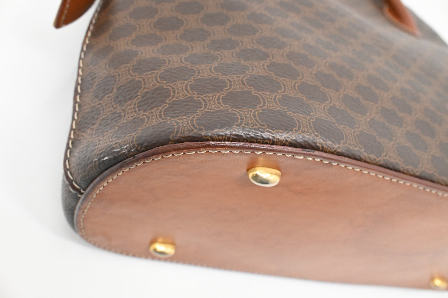 Celine Handbag in Brown Macadam Canvas