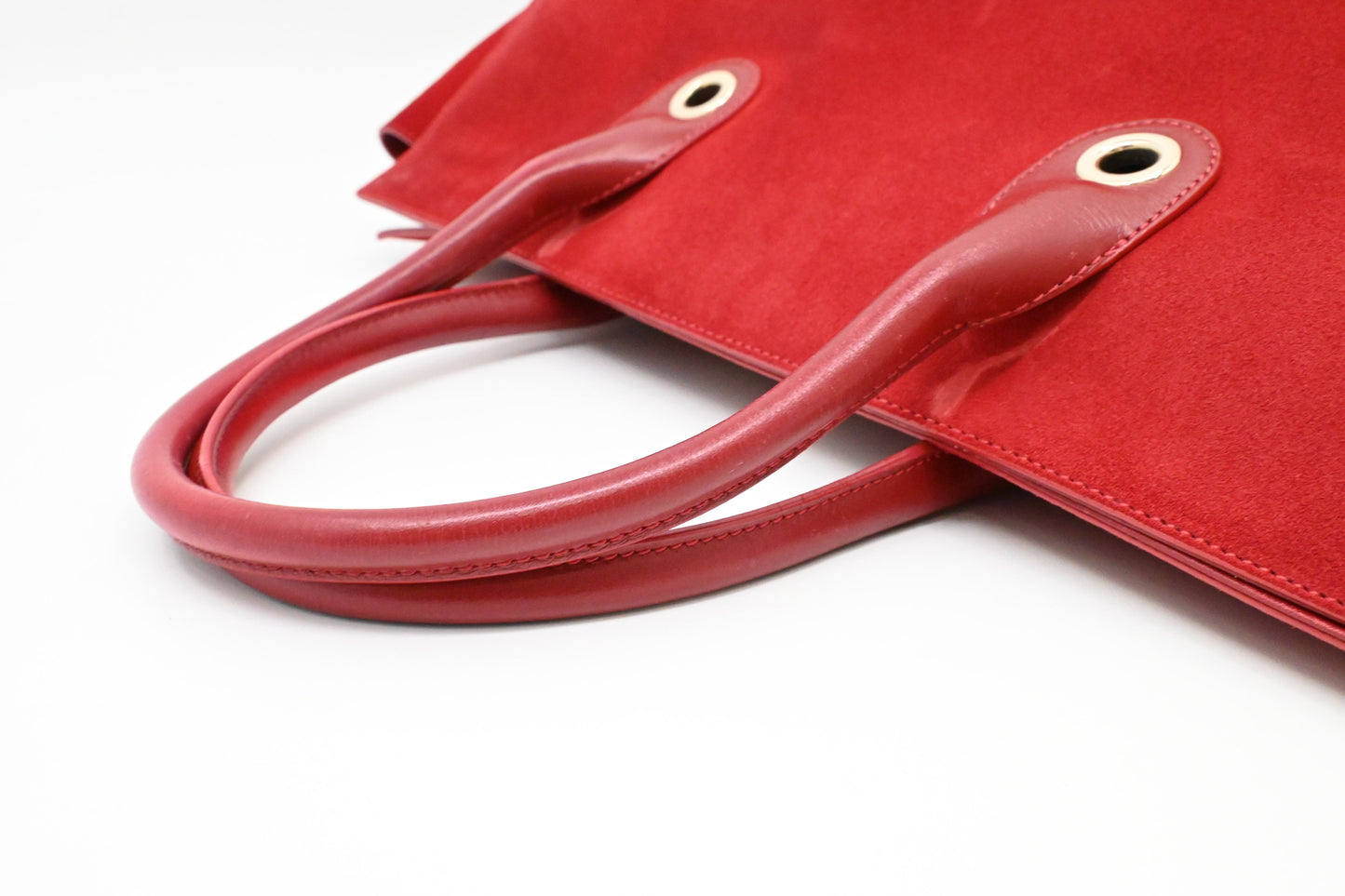 Jimmy Choo Laylin Tote in Red Suede Leather