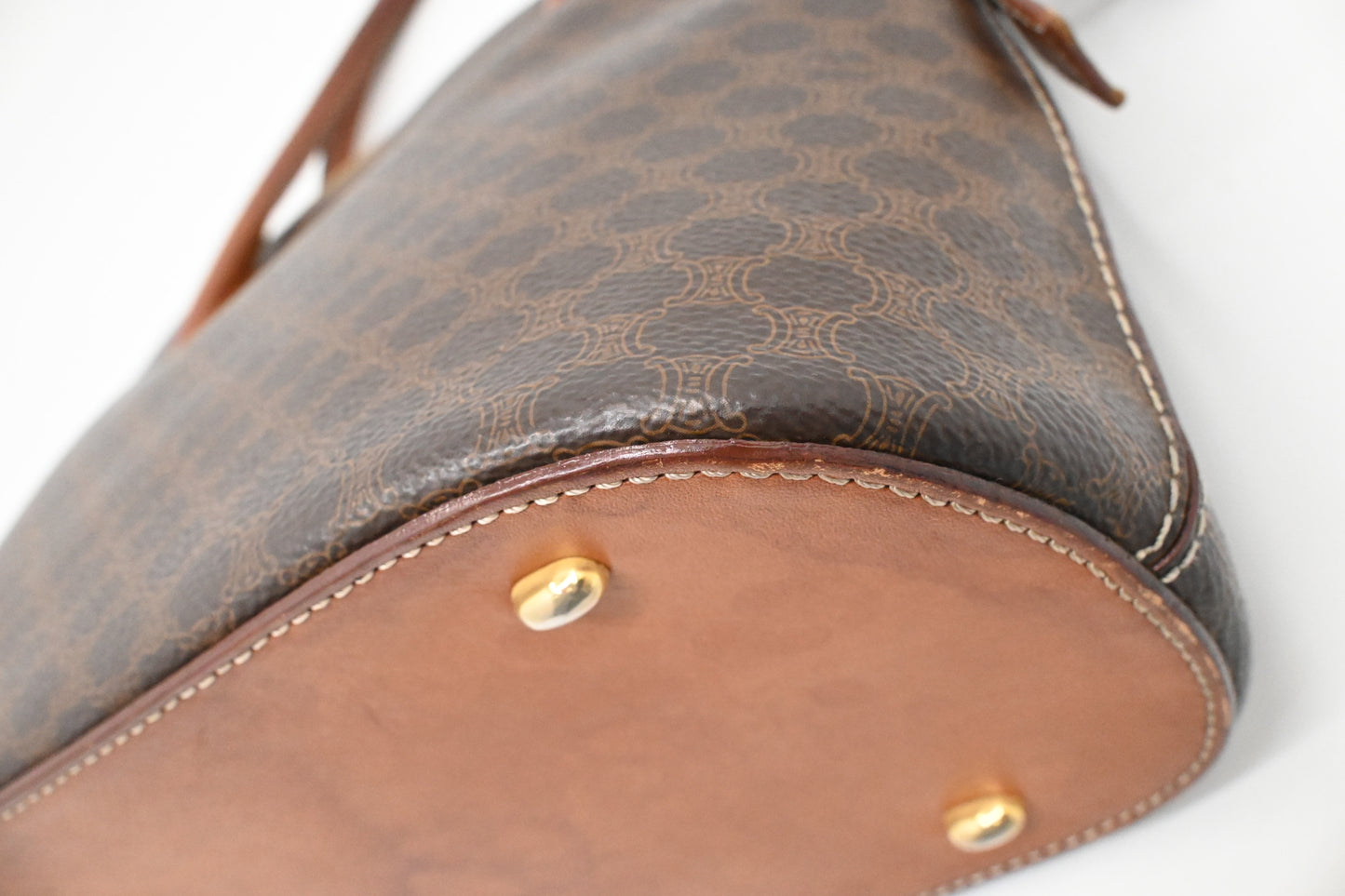Celine Handbag in Brown Macadam Canvas