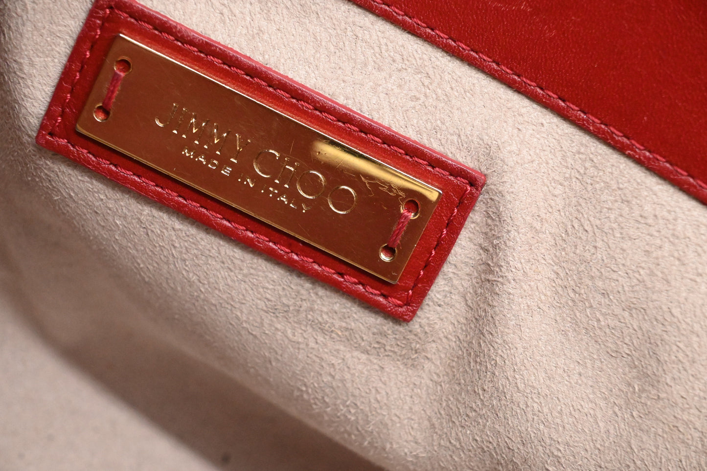 Jimmy Choo Laylin Tote in Red Suede Leather