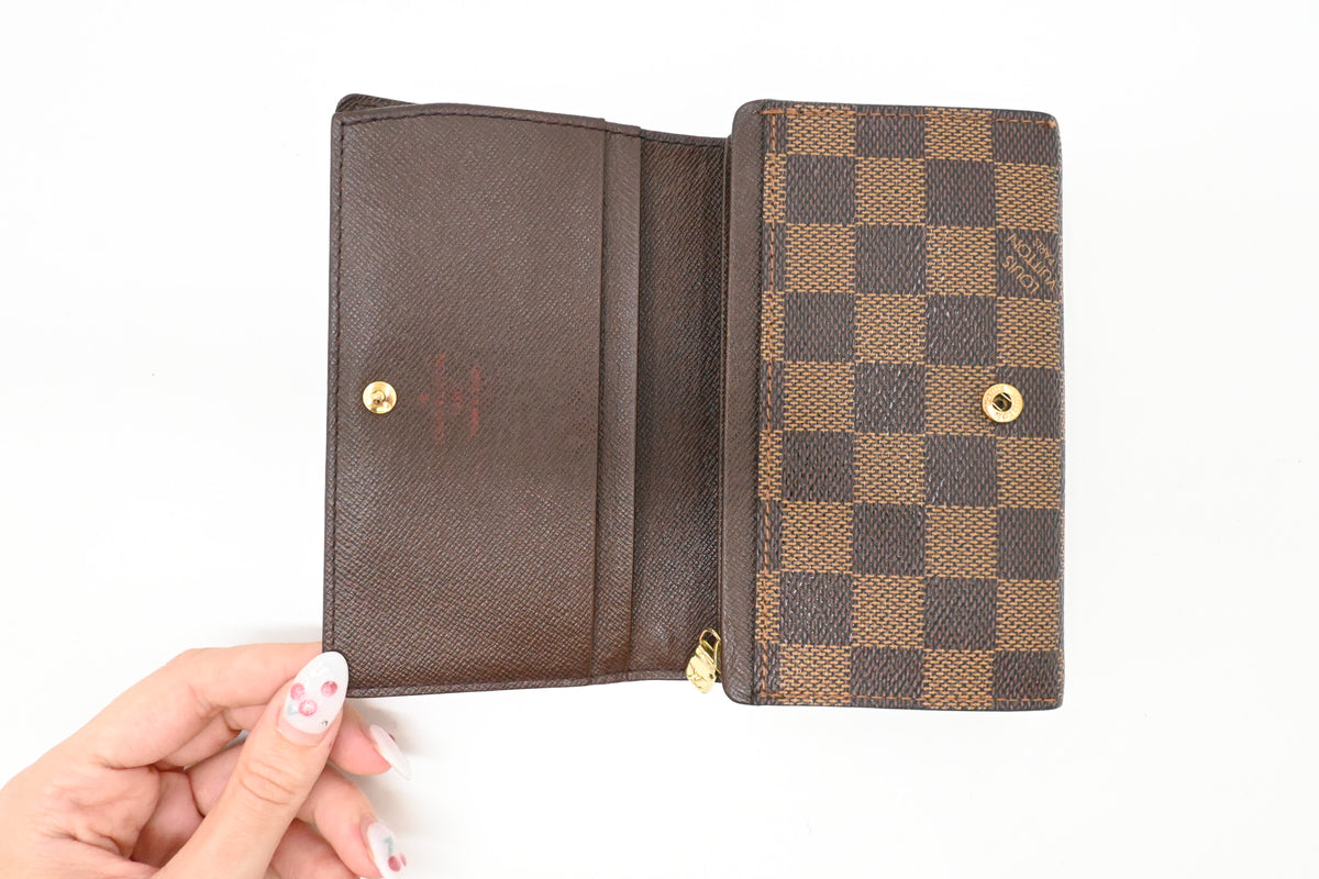 Louis Vuitton Tresor Wallet in Damier Ebene Canvas