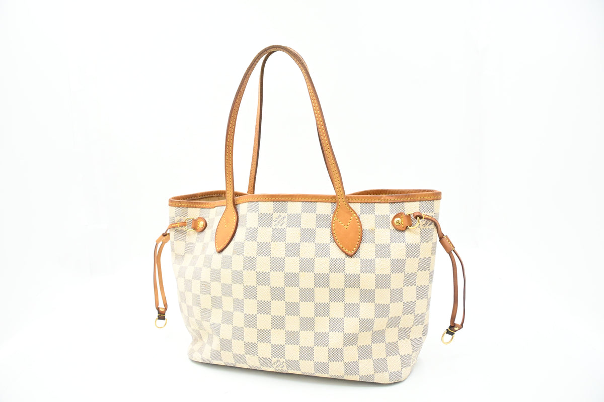 Louis Vuitton Neverfull PM in Damier Azur Canvas